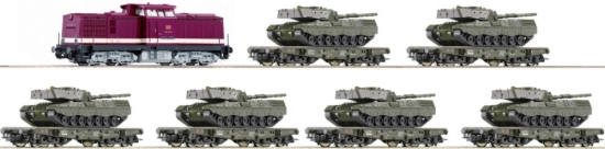 Military Train Set with Diesel Locomotive<br /><a href='images/pictures/Roco/61418.jpg' target='_blank'>Full size image</a>